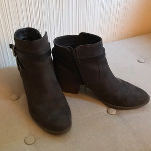 Dark grey ankle booties
